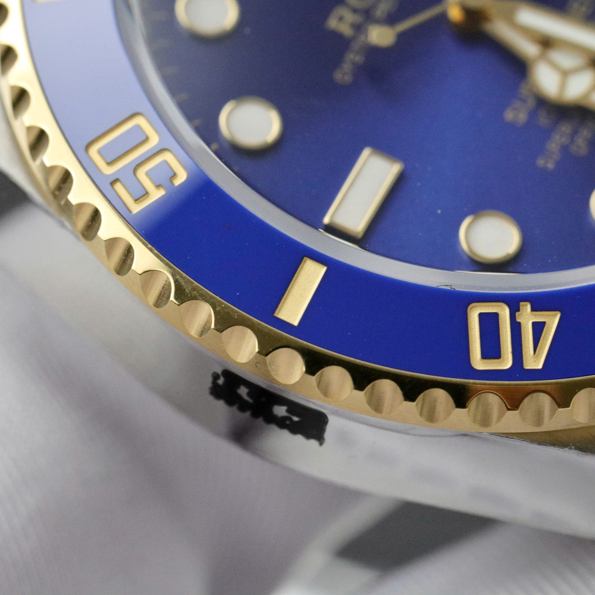 Rolex Submariner Dial Blue Super Clone Custom Gold Wrapped 40mm - Image 6