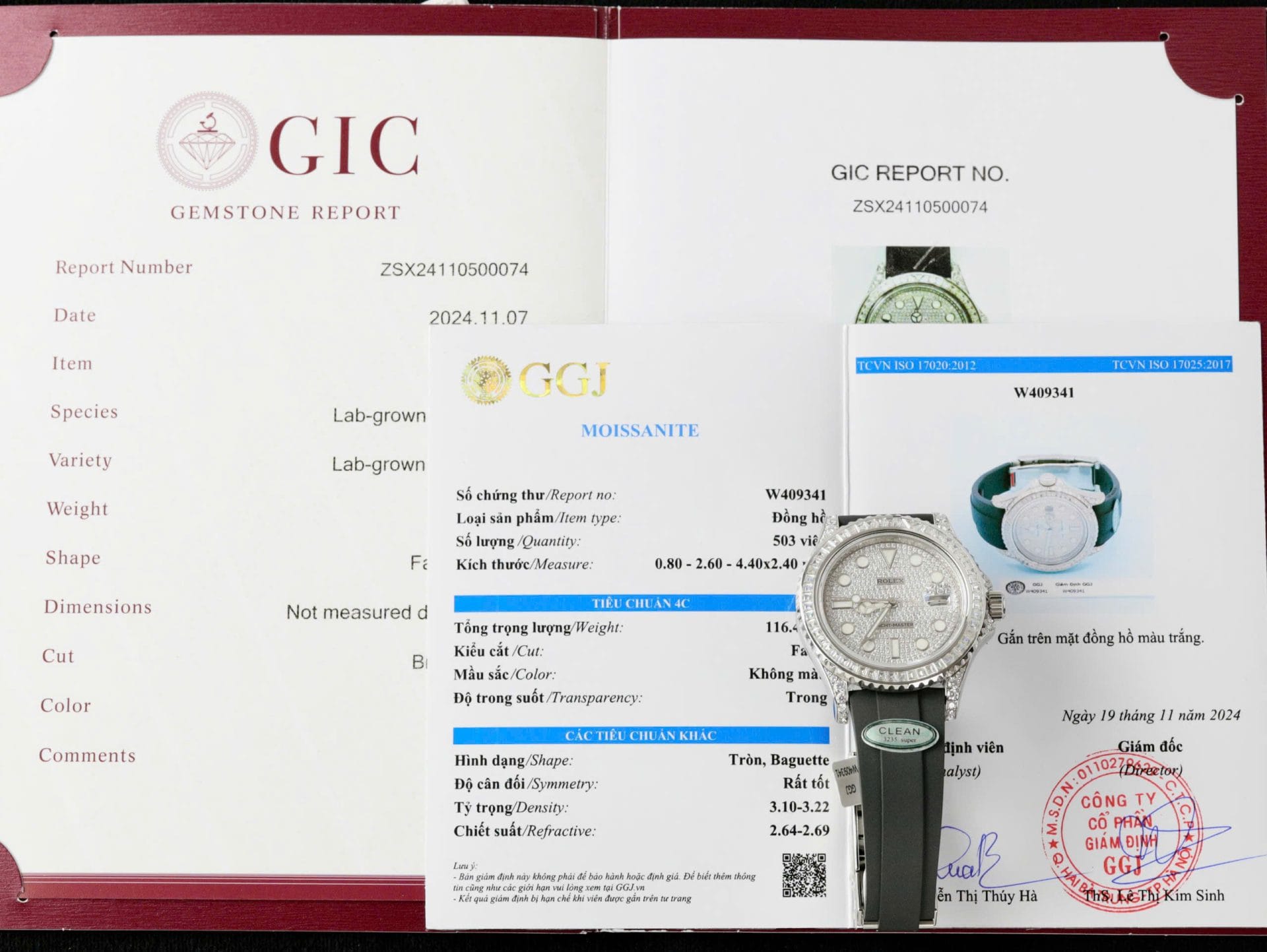 Rolex Yacht-Master Super Clone Watch Full Diamond Moissanite Rubber Strap 42mm