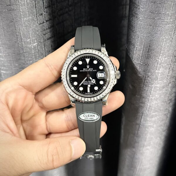 Dong Ho Rolex Yacht Master Dinh Kim Cuong Moissanite Clean Factory 40mm 1 1
