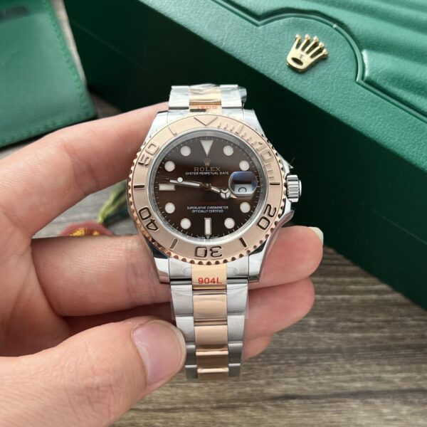 Dong Ho Rolex Yacht Master Mat Chocolate Fake Cao Cap EW 40mm 1 scaled 1