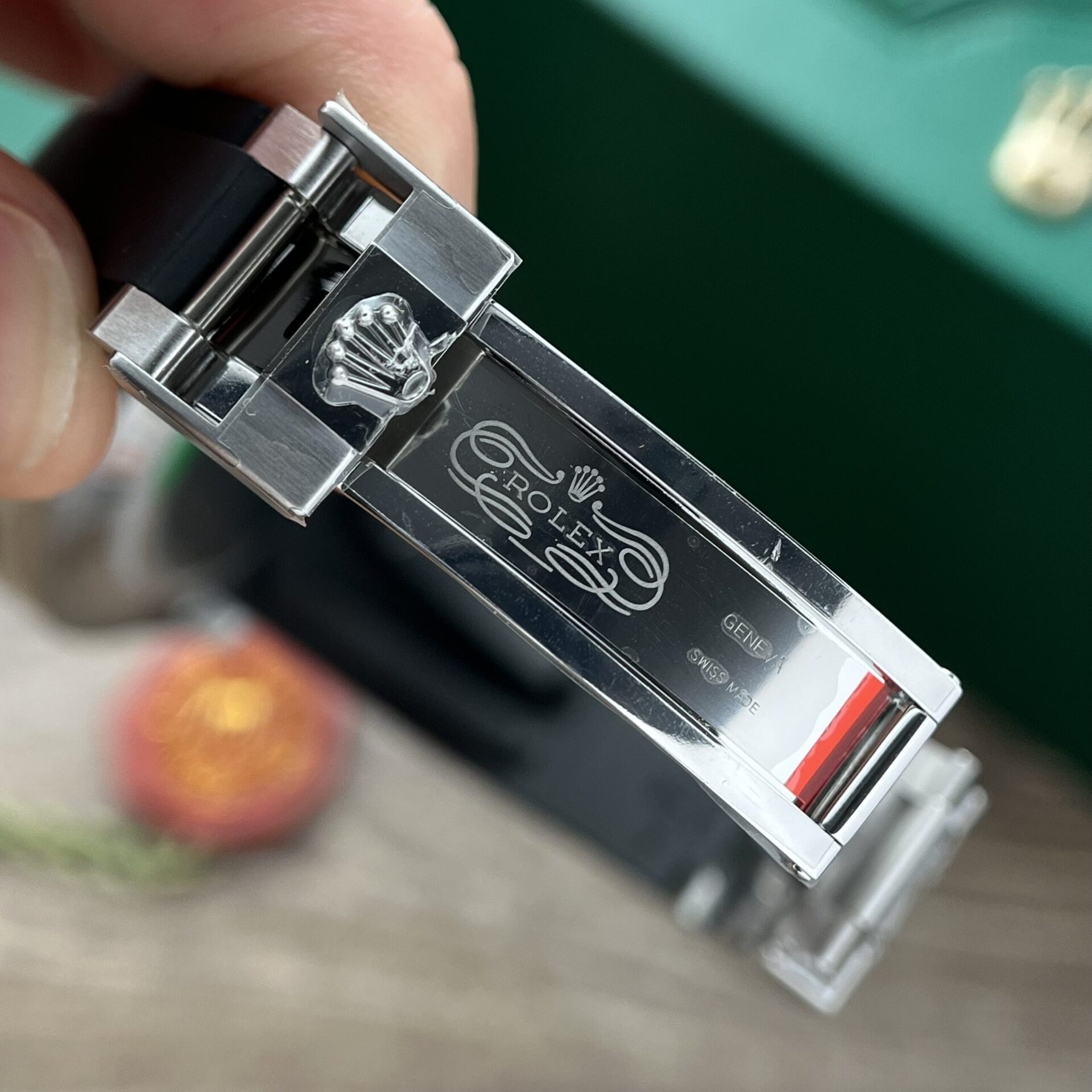 Rolex Clone Watch Yacht-Master Black Dial Rubber Strap 40mm - Image 7