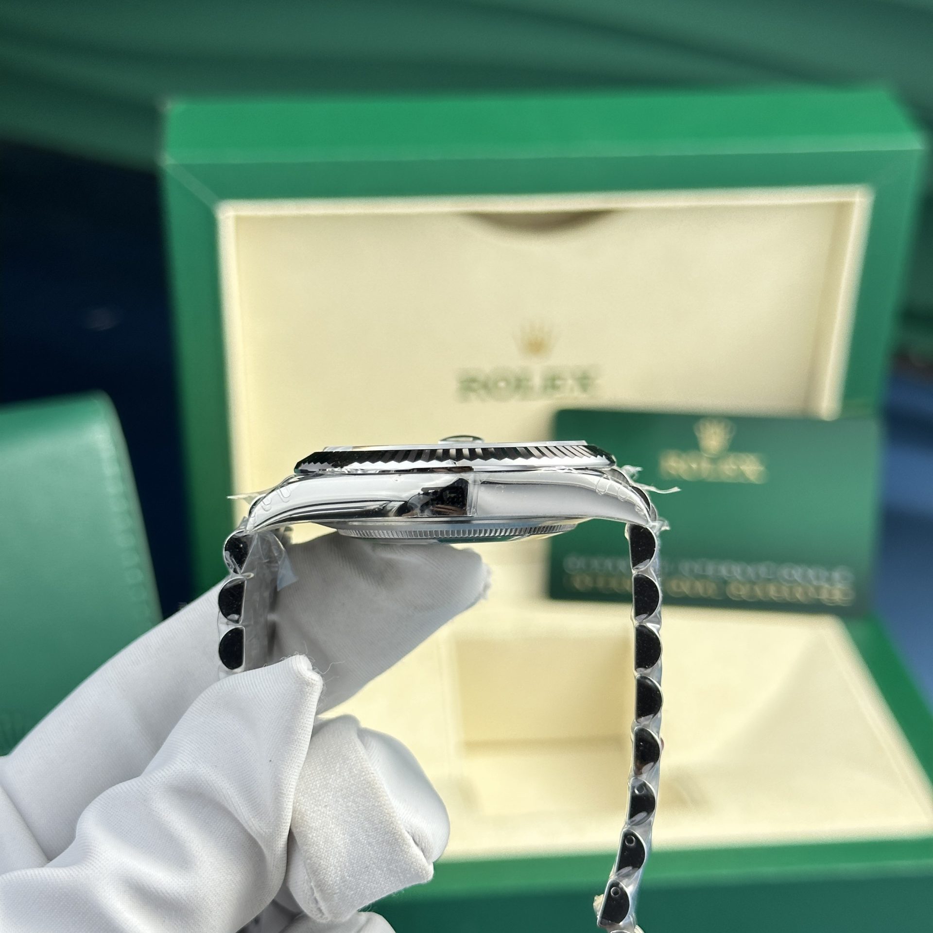 Rolex Super Clone Watch DateJust 126334 Green Motif Dial VS Factory 41mm - Image 6