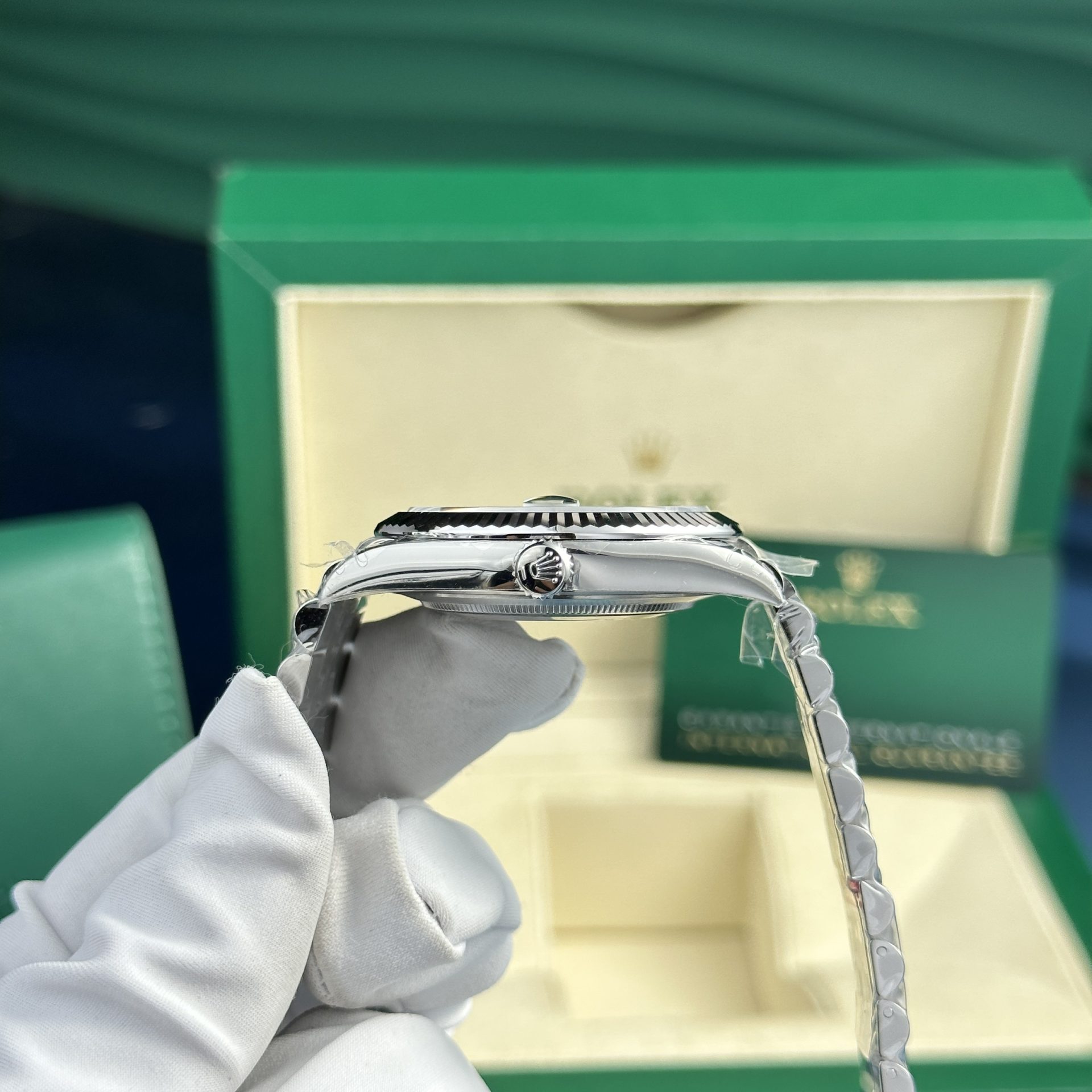 Rolex Super Clone Watch DateJust 126334 Green Motif Dial VS Factory 41mm - Image 5