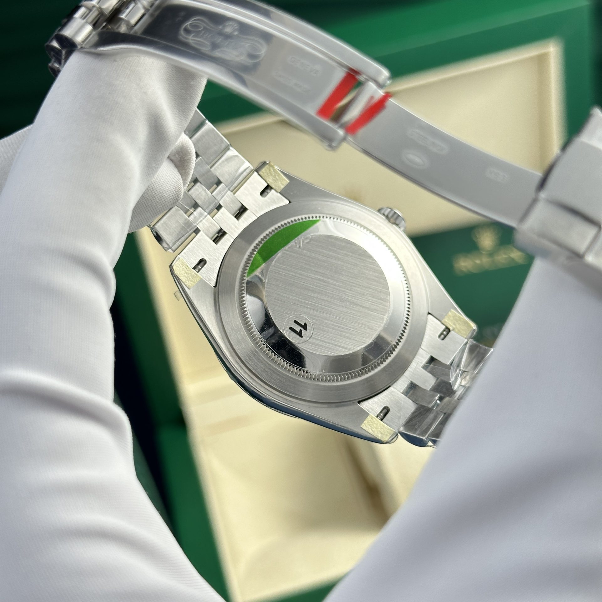 Rolex Super Clone Watch DateJust 126334 Green Motif Dial VS Factory 41mm - Image 7