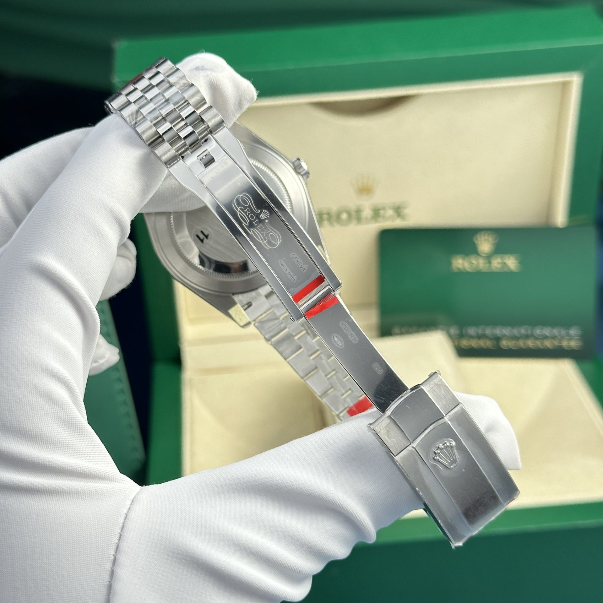 Rolex Super Clone Watch DateJust 126334 Green Motif Dial VS Factory 41mm - Image 9