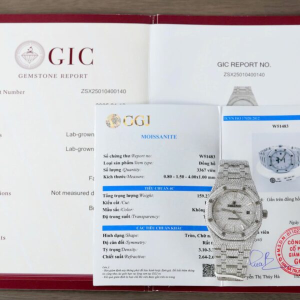 Dong Ho Audemars Piguet 15400 Che Tac Full Kim Cuong Moissanite Hong Kong 41mm 7 1