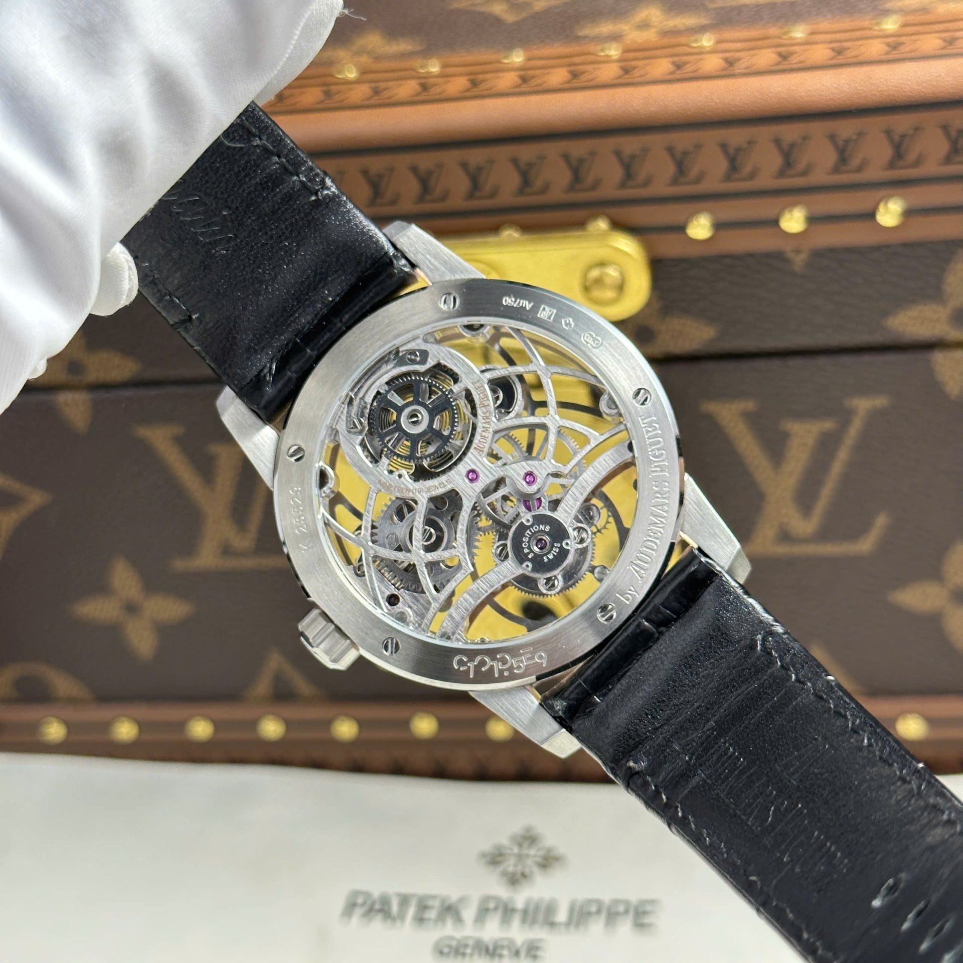 Audemars Piguet 26600 Tourbillon Openworked Super Clone Watch Leather Strap 41mm - Image 11