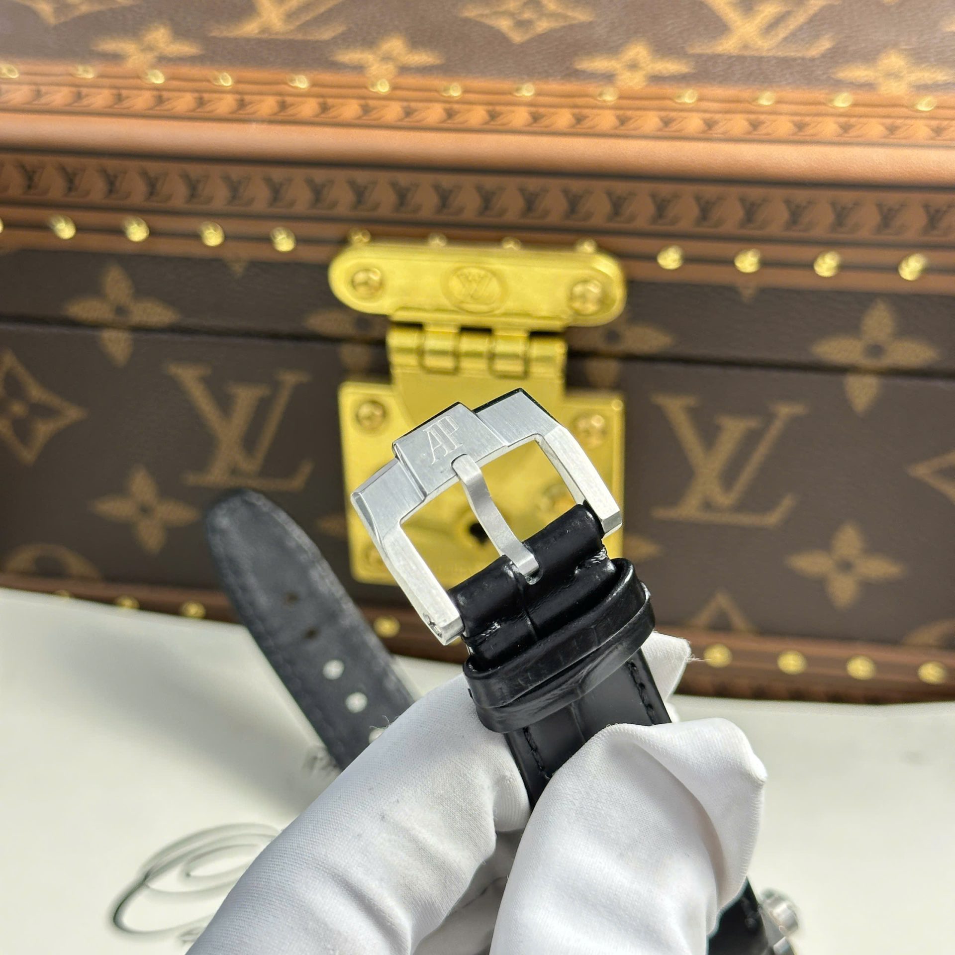 Audemars Piguet 26600 Tourbillon Openworked Super Clone Watch Leather Strap 41mm - Image 12
