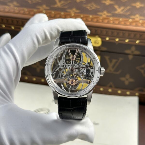 Dong Ho Audemars Piguet 26600 Tourbillon Openworked Rep 11 Cao Cap Day Da Den 41mm 12 1