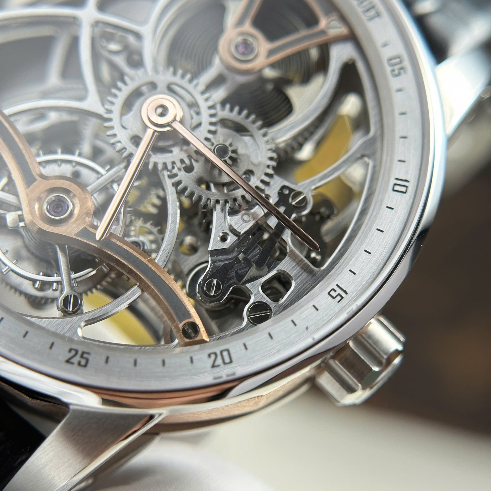 Audemars Piguet 26600 Tourbillon Openworked Super Clone Watch Leather Strap 41mm - Image 7