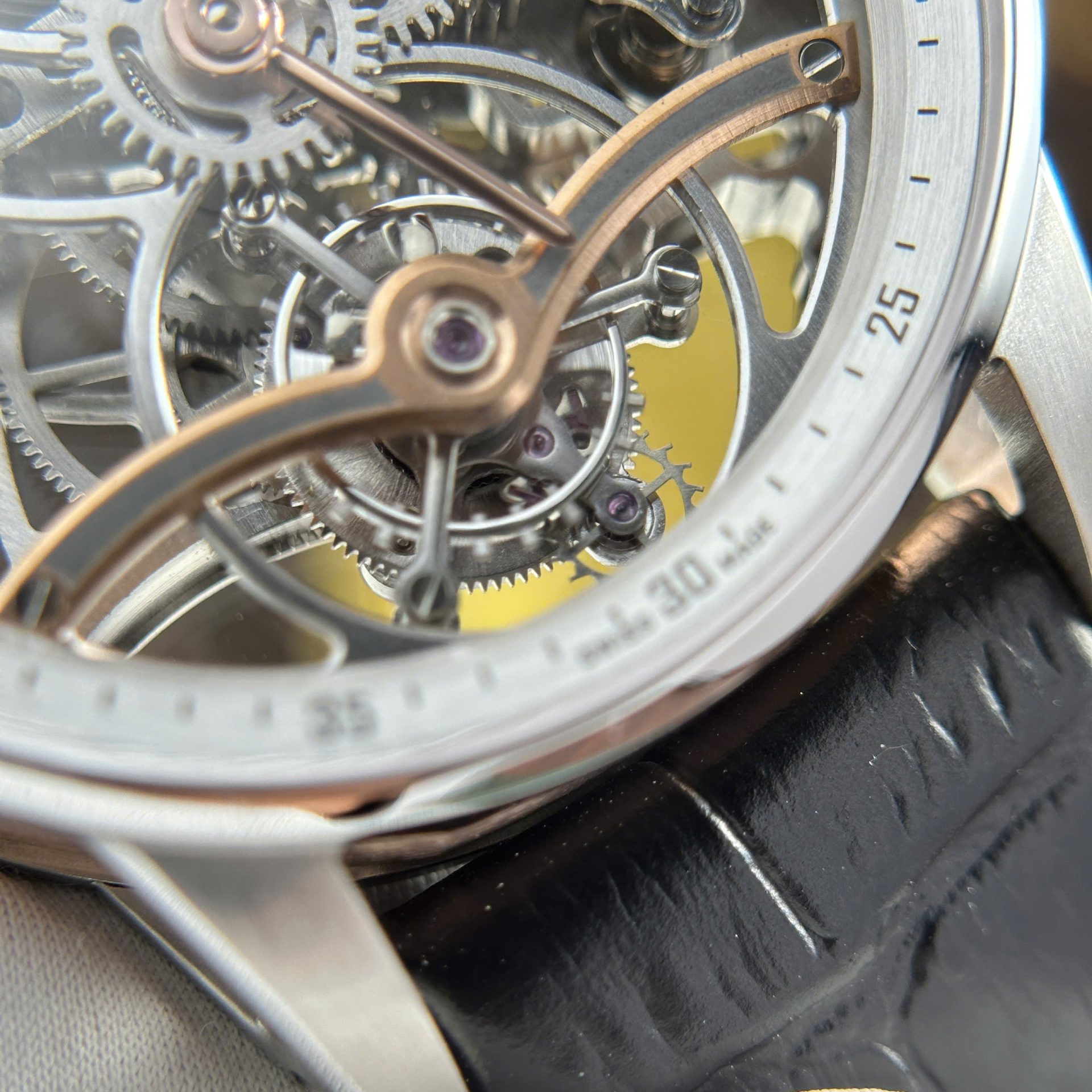 Audemars Piguet 26600 Tourbillon Openworked Super Clone Watch Leather Strap 41mm - Image 6