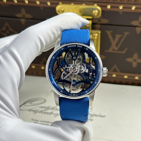Dong Ho Audemars Piguet 26600 Tourbillon Openworked Replica 11 Mau Xanh 41mm 1 1