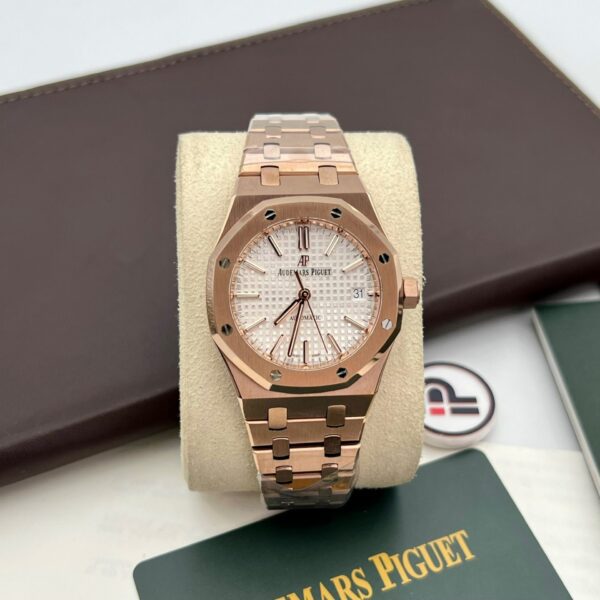 Dong Ho Audemars Piguet Che Tac Royal Oak 15450 Mat Trang IP Factory 37mm 2 1