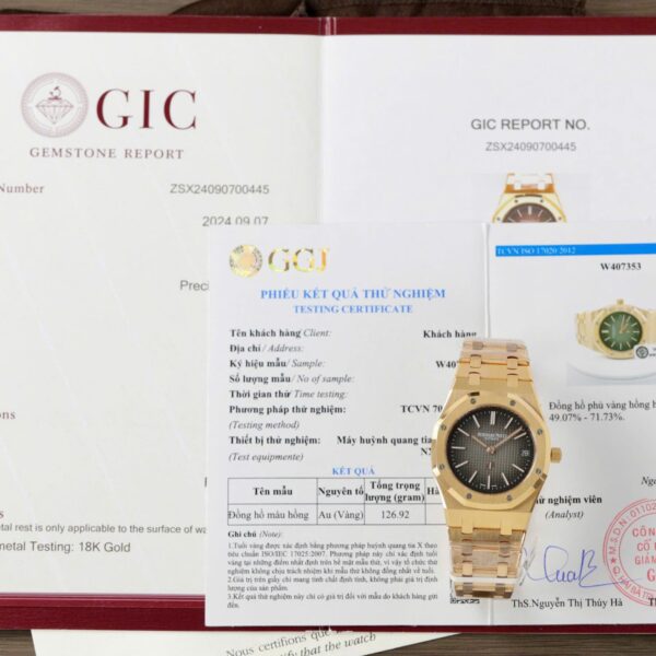 Dong Ho Audemars Piguet Che Tac Royal Oak Jumbo 16202OR Boc Vang That Nha May ZF 39mm 7 1