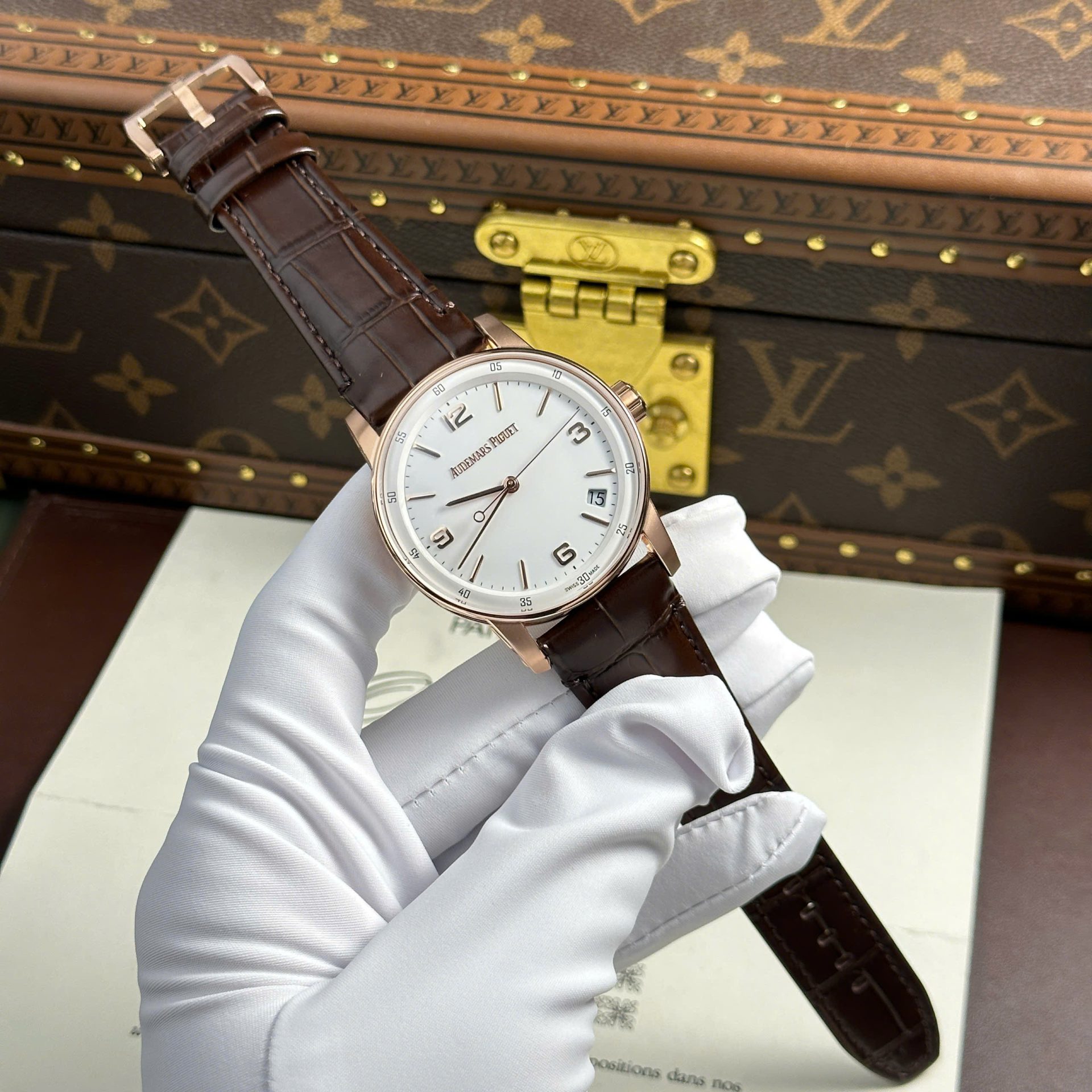 Audemars Piguet Super Clone Watch Code 11.59 Selfwinding 15210OR White Dial APS Factory 41mm - Image 2