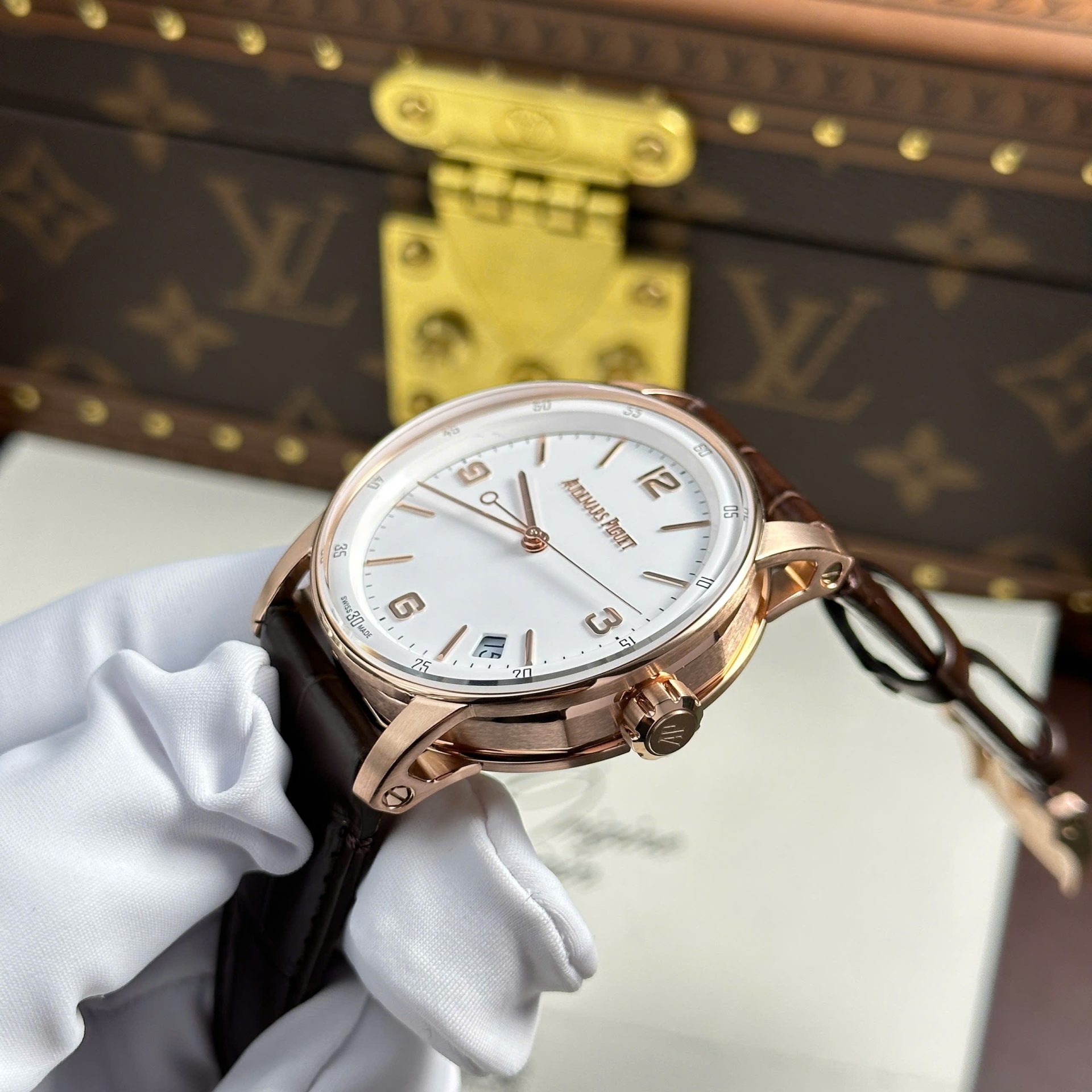 Audemars Piguet Super Clone Watch Code 11.59 Selfwinding 15210OR White Dial APS Factory 41mm - Image 5