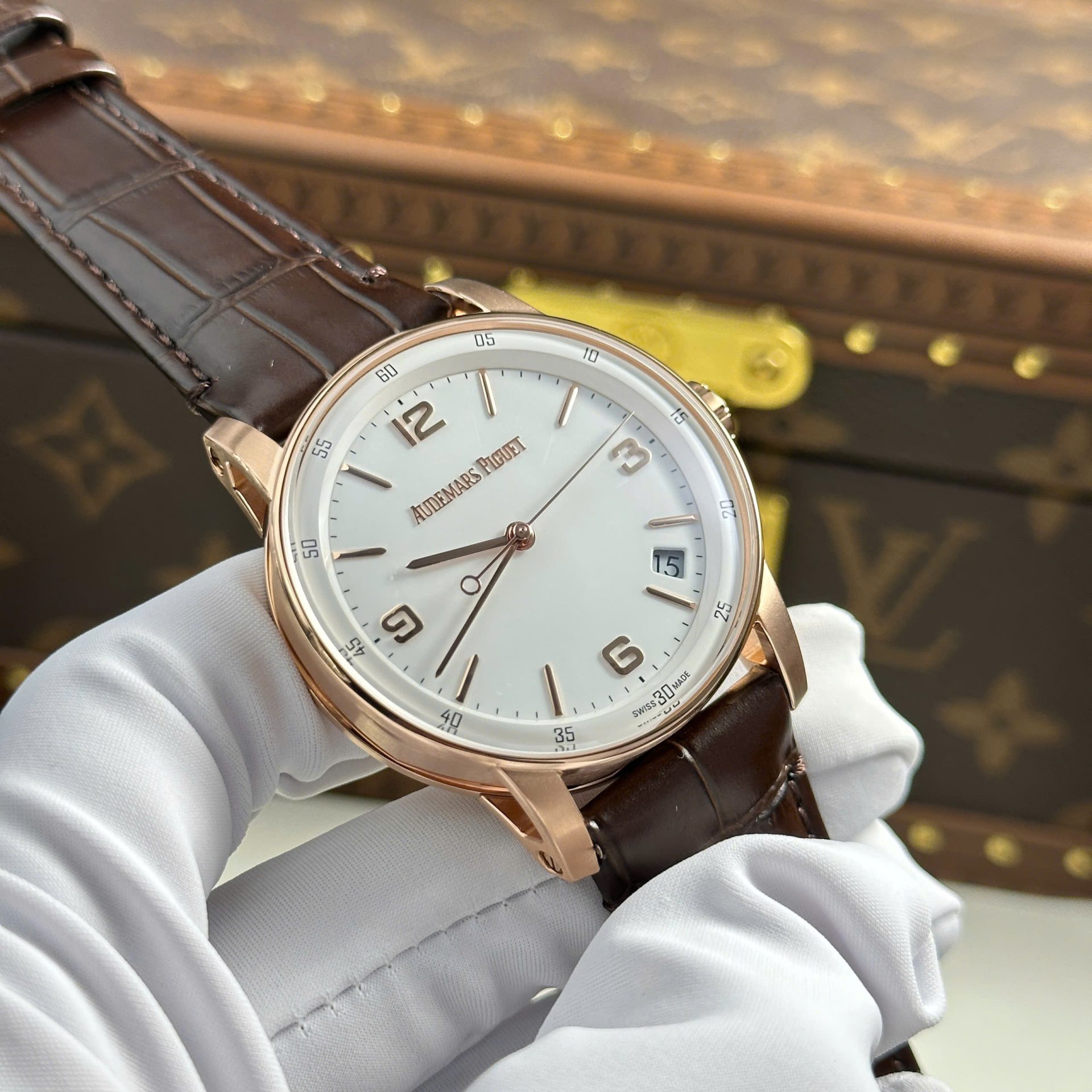 Audemars Piguet Super Clone Watch Code 11.59 Selfwinding 15210OR White Dial APS Factory 41mm - Image 3