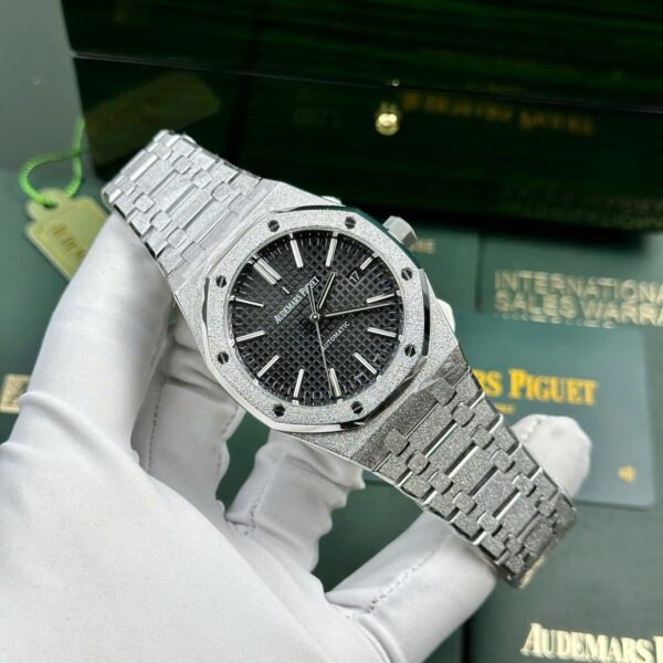 Dong Ho Audemars Piguet Replica 11 Royal Oak Frosted Gold 15410BC Mat Den Nha May APS 41mm 8 1