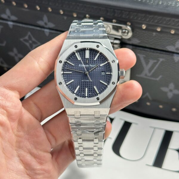 Dong Ho Audemars Piguet Royal Oak 15400ST Rep 11 Mat Xanh Blue Day Kim Loai Xuong APS 41mm 5 1