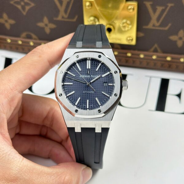 Dong Ho Audemars Piguet Royal Oak 15400ST Replica 11 Mat Xanh Blue Day Cao Su Xuong APS 41mm 5 1