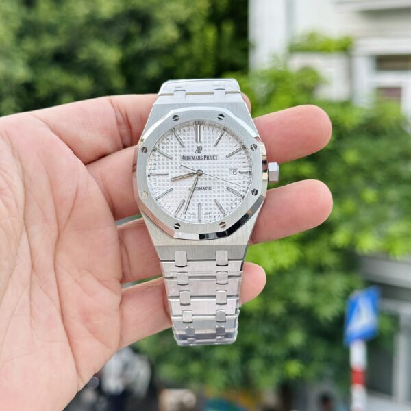 Dong Ho Audemars Piguet Royal Oak 15400ST Replica Mat Trang Nha May APS 41mm 1