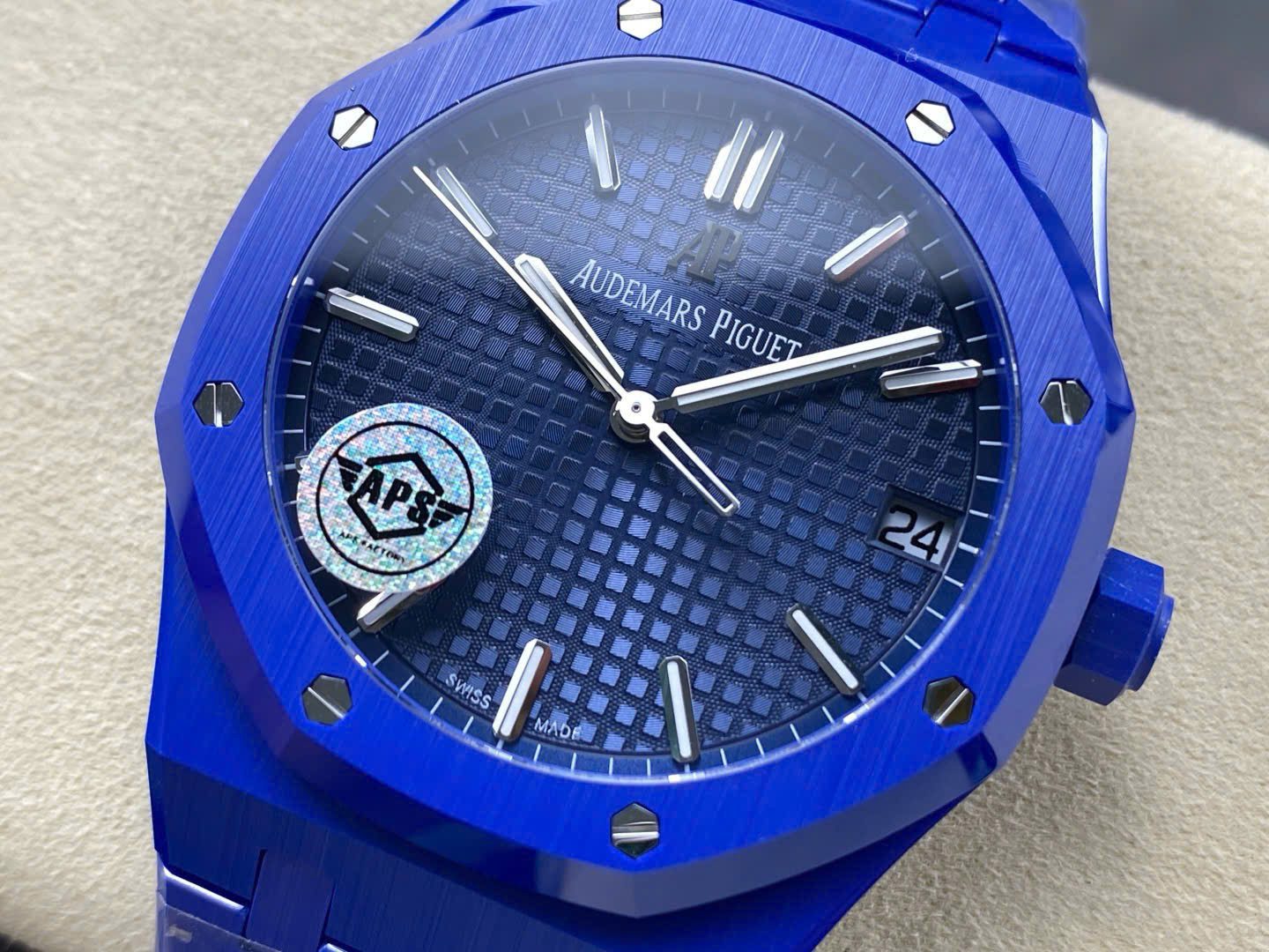 Audemars Piguet Super Clone Watch Royal Oak 15500 Ceramic Blue APS Factory 41mm - Image 5