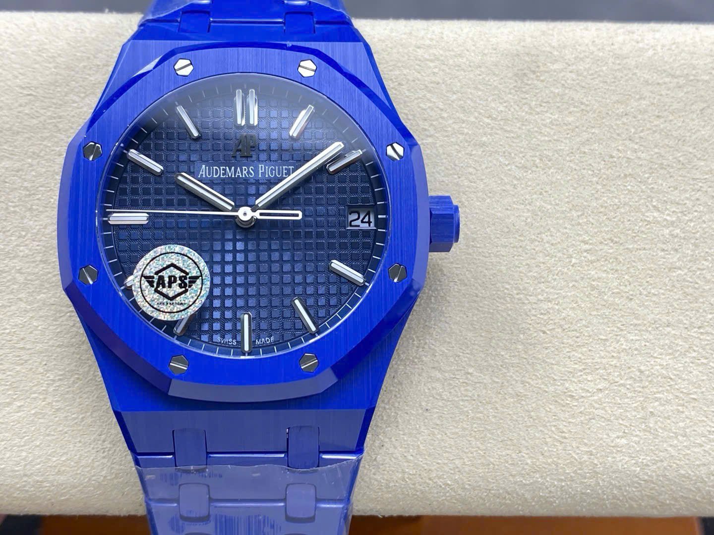 Audemars Piguet Super Clone Watch Royal Oak 15500 Ceramic Blue APS Factory 41mm - Image 3