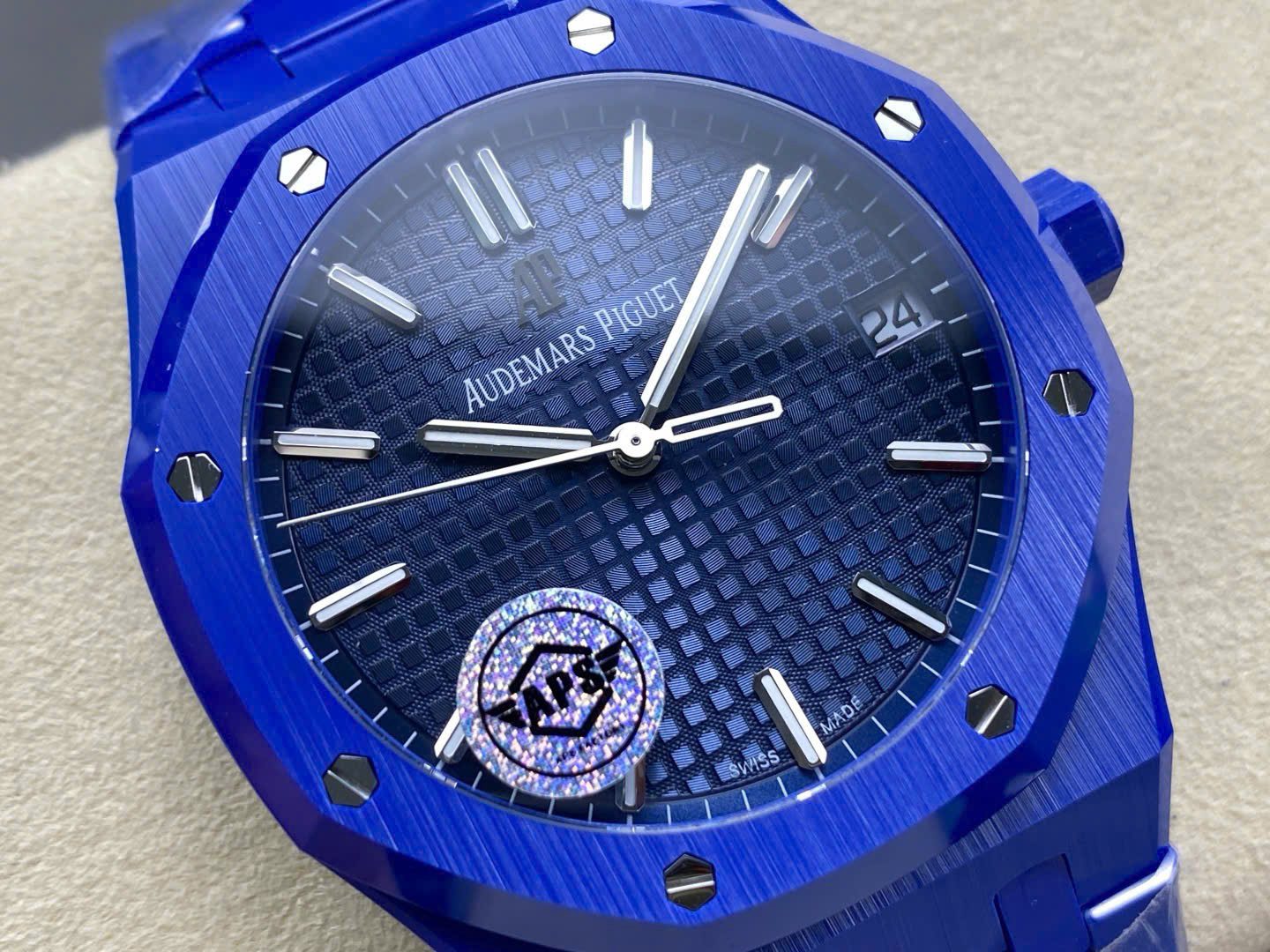 Audemars Piguet Super Clone Watch Royal Oak 15500 Ceramic Blue APS Factory 41mm - Image 4