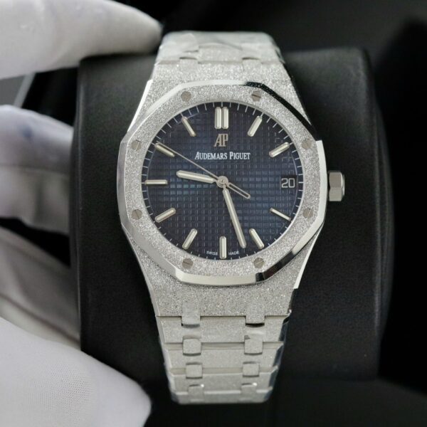 Dong Ho Audemars Piguet Royal Oak 15500ST Frosted Gold Replica 11 Mat Xanh 41mm 6 1
