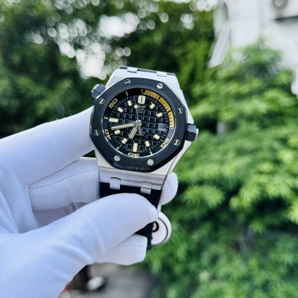 Dong Ho Audemars Piguet Royal Oak 15720ST Mau Den Fake Cao Cap Nha May IP 42mm 6 1
