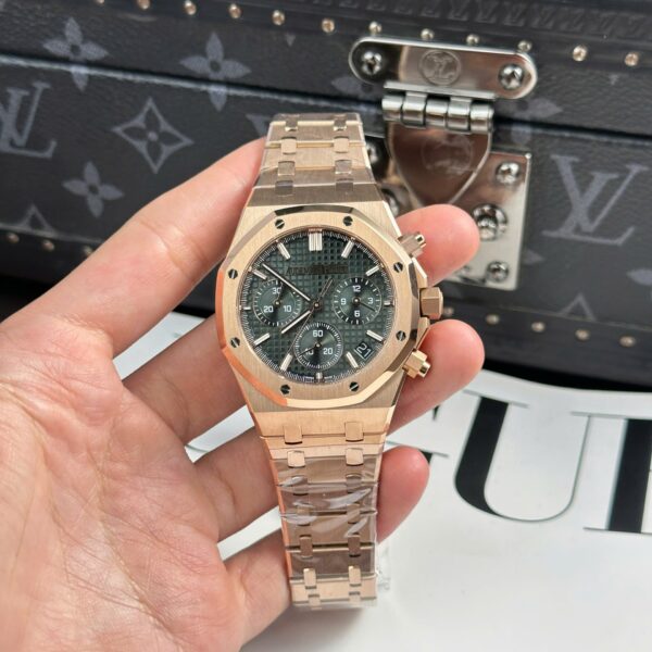 Dong Ho Audemars Piguet Royal Oak 26240 Ma Vang Hong Rep 11 Mat Xanh La Cay APS 41mm 2 1