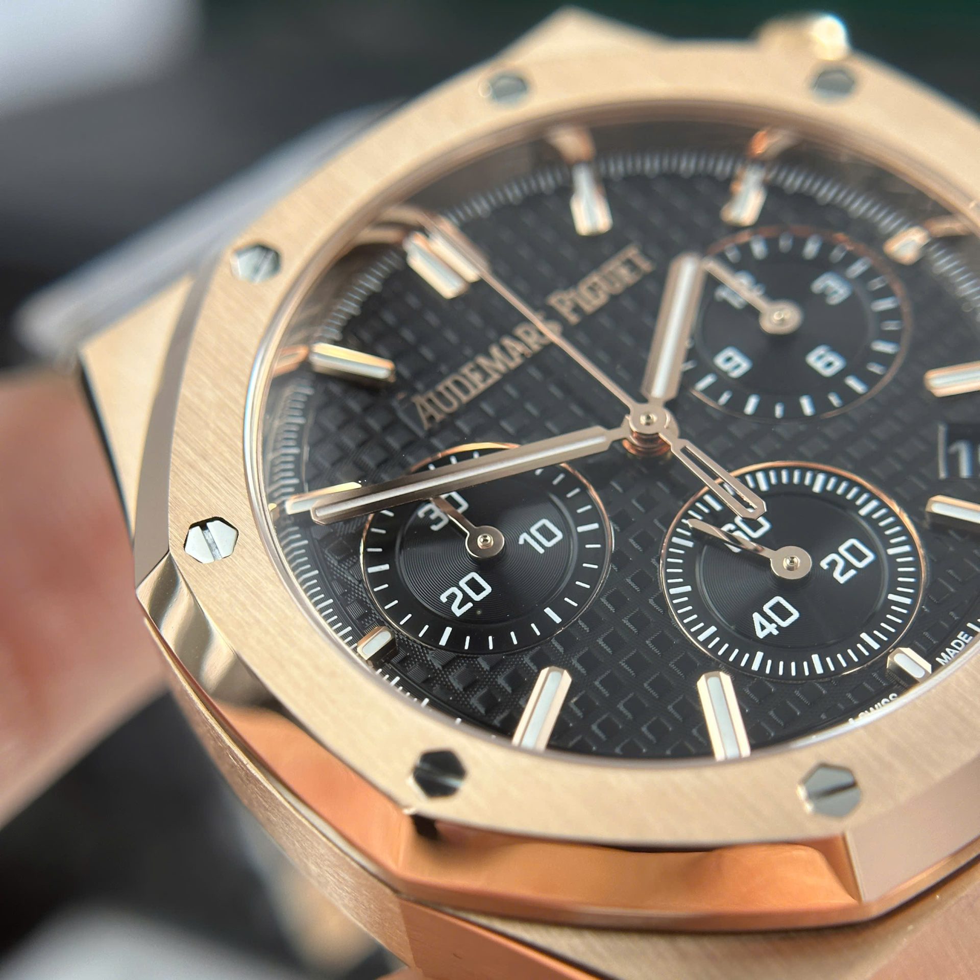Audemars Piguet Super Clone Watch Royal Oak 26240 Rose Gold Dial Black APS Factory 41mm - Image 6