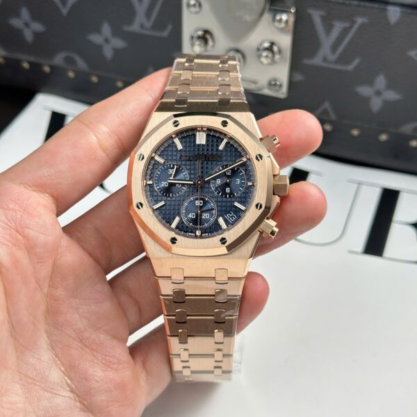 Dong Ho Audemars Piguet Royal Oak 26240 Replica 11 Mau Vang Hong Mat Xanh Blue APS 41mm 6 1
