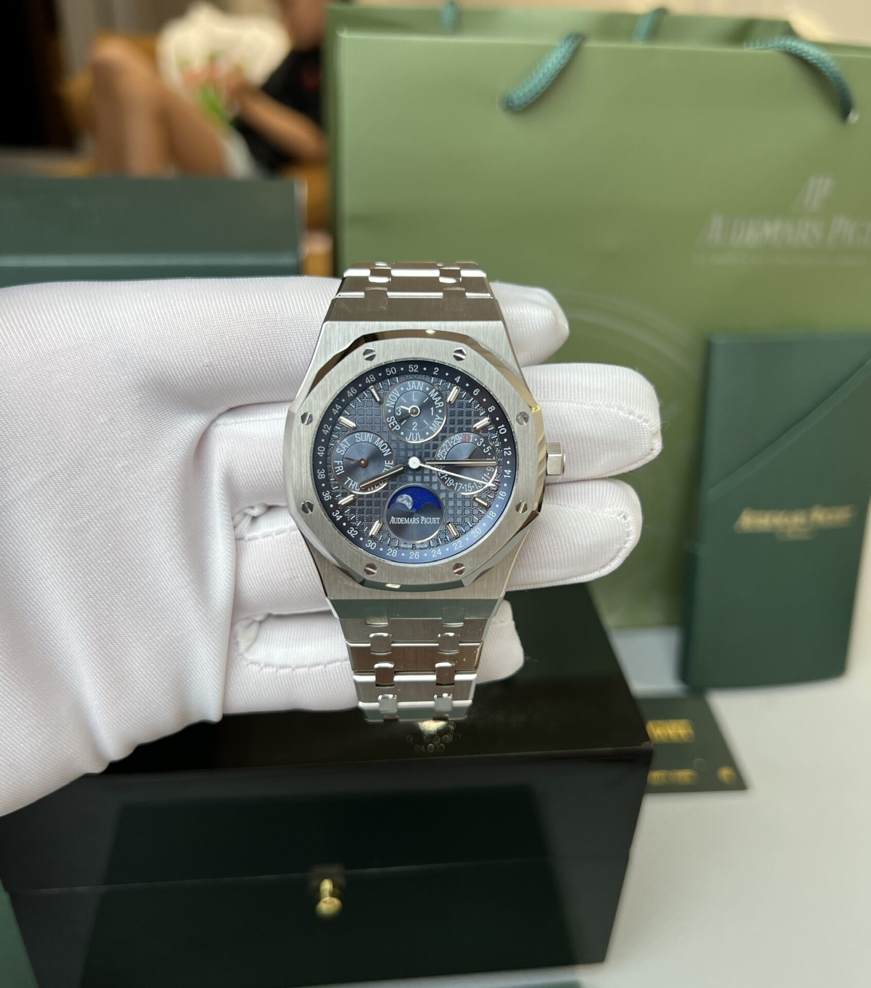 Audemars Piguet Super Clone Watches Royal Oak 26574ST Blue Dial 41mm