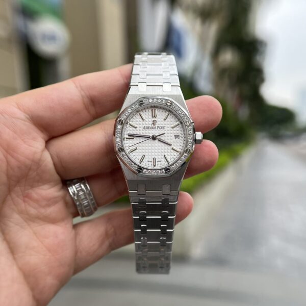 Dong Ho Audemars Piguet Royal Oak Che Tac Day Kim Loai Nu 34mm 1 1