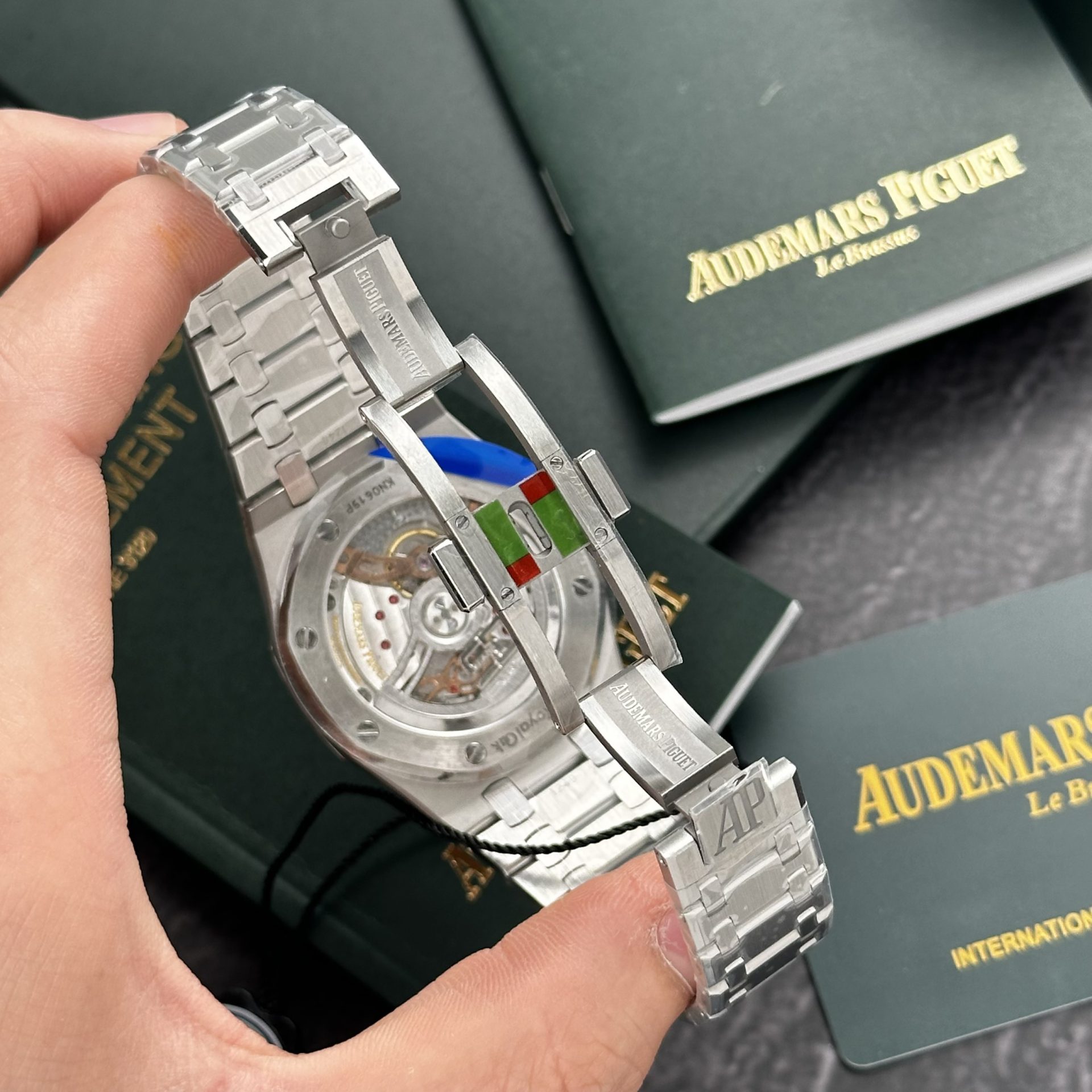 Audemars Piguet Super Clone Watches Royal Oak Jumbo Extra-Thin 15202ST Blue Dial 39mm - Image 7