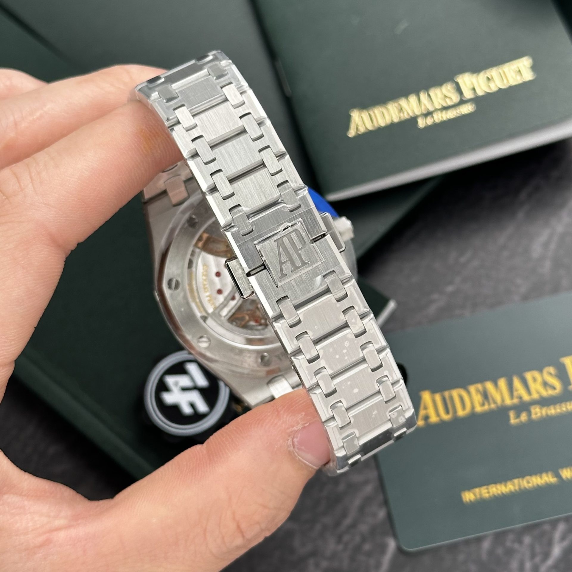 Audemars Piguet Super Clone Watches Royal Oak Jumbo Extra-Thin 15202ST Blue Dial 39mm - Image 8