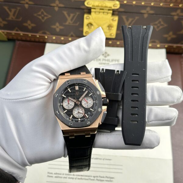 Dong Ho Audemars Piguet Royal Oak Offshore Chronograph 26420 Ma Vang Rep 11 Mat Den Nha May APP 43mm 2 1