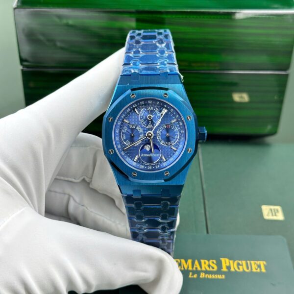 Dong Ho Audemars Piguet Royal Oak Perpetual Calendar 26579CS Replica 11 Mau Xanh Nha May BBR 41mm 4 1