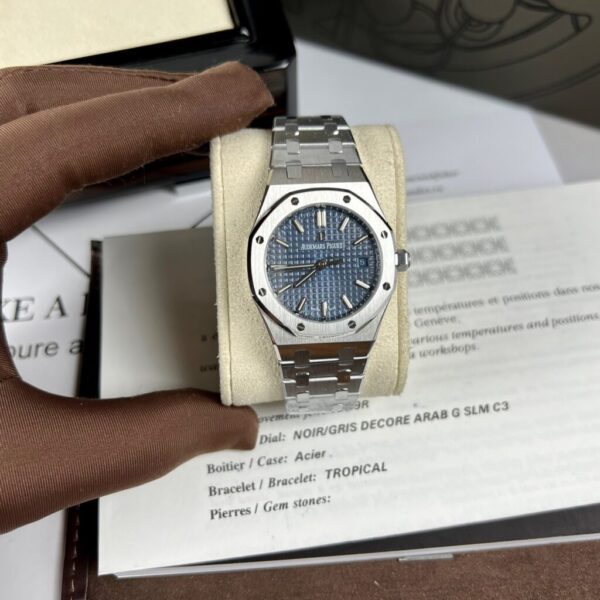 Dong Ho Audemars Piguet Royal Oak Replica Cao Cap Mat Xanh 34mm 9 1
