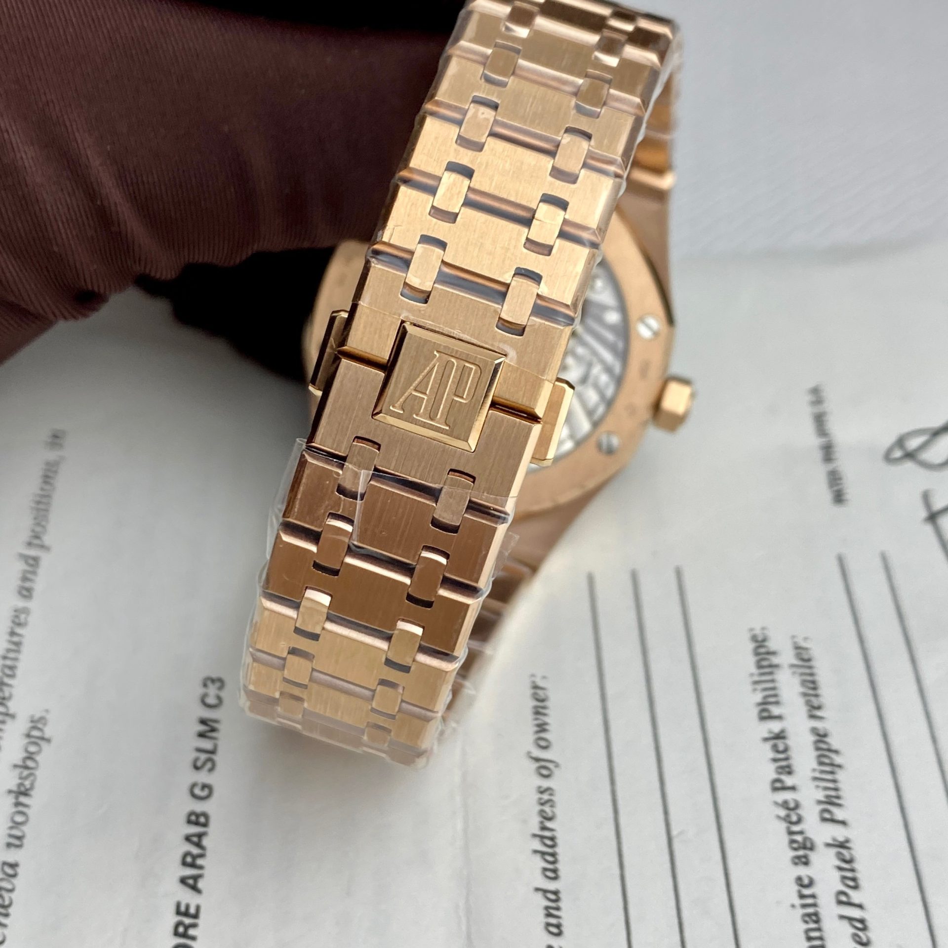 Audemars Piguet Super Clone Watch Royal Oak Tourbillon Rose Gold 26522OR Dial Blue 41mm - Image 12