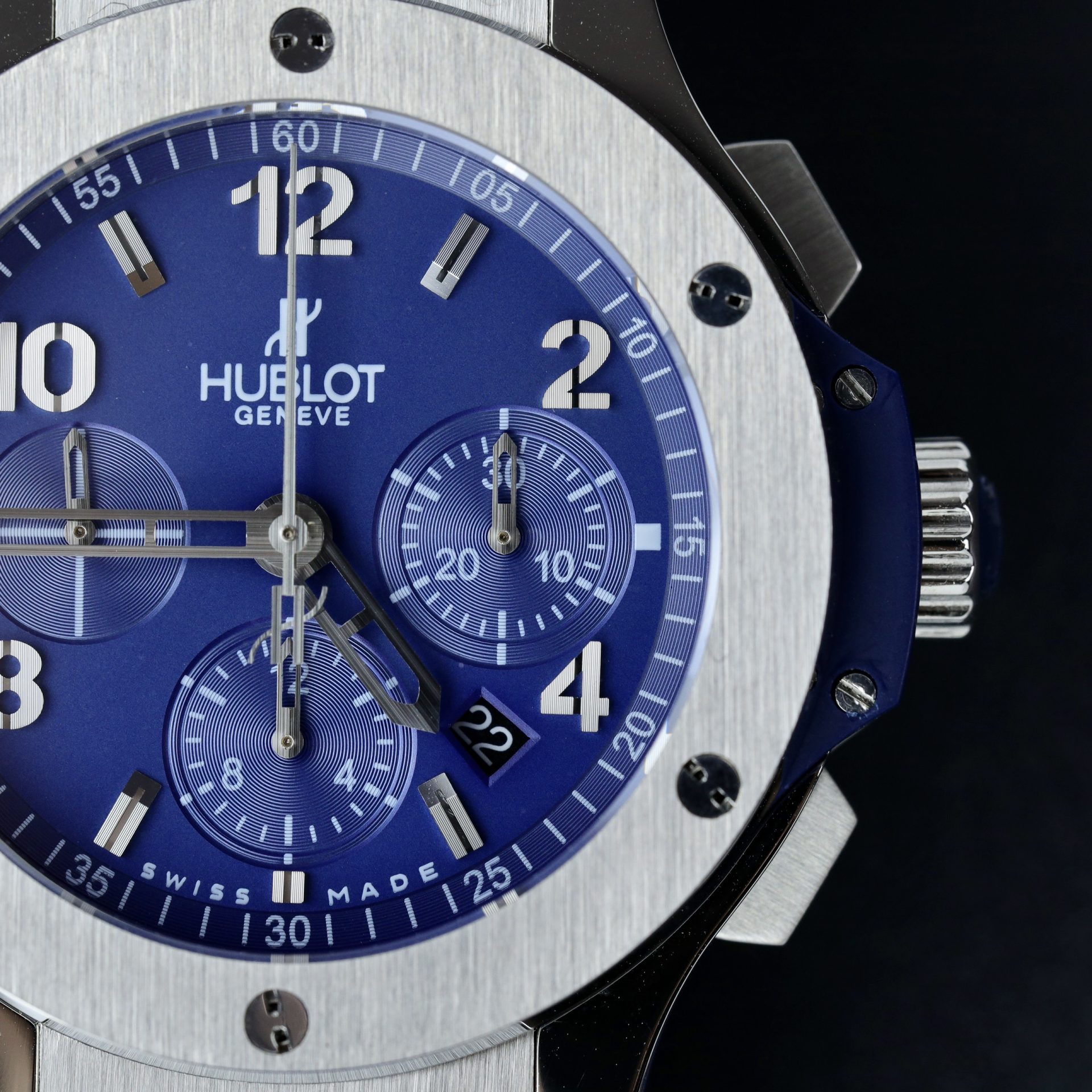 Hublot Clone Watch Big Bang Chronograph Blue Dial 44mm - Image 4
