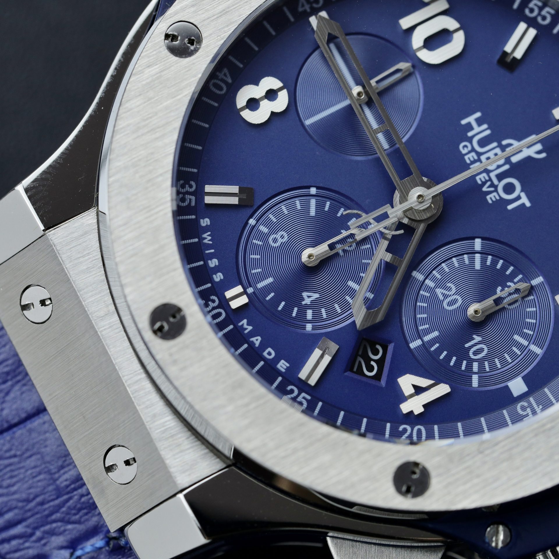 Hublot Clone Watch Big Bang Chronograph Blue Dial 44mm - Image 6