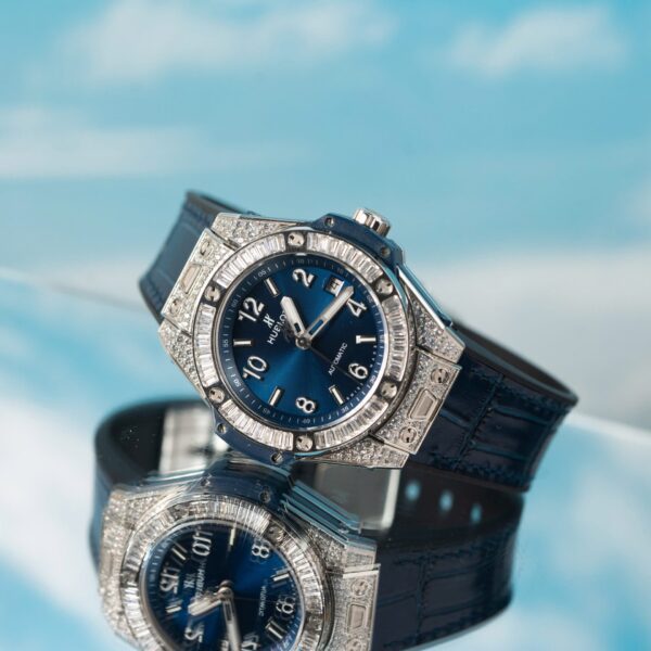 Dong Ho Hublot Big Bang One Click Che Tac Mau Xanh Blue Dinh Da 39mm 6 1