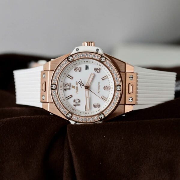 Dong Ho Hublot Big Bang One Click King Gold Replica 11 Mau Trang Dinh Da 39mm 2 1