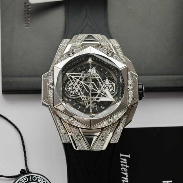 Dong Ho Hublot Big Bang Sang Bleu II King Gold Fake Cao Cap Dinh Da Nha May HB 44mm 9 1