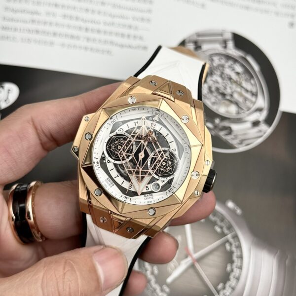 Dong Ho Hublot Big Bang Sang Bleu II Mau Trang Nha May BBF 45mm 8 1