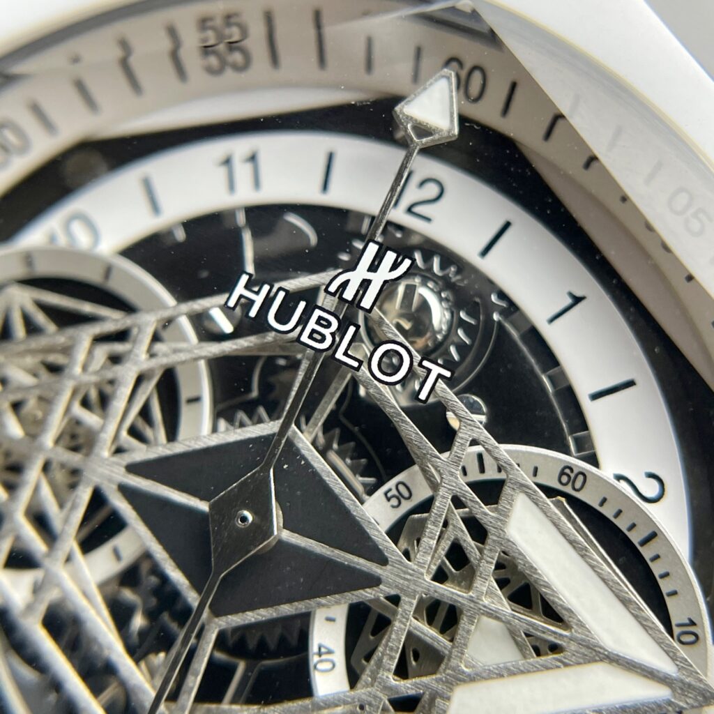 Hublot Big Bang Sang Bleu II Super Clone Watch White Ceramic Rubber Strap 45mm - Image 5