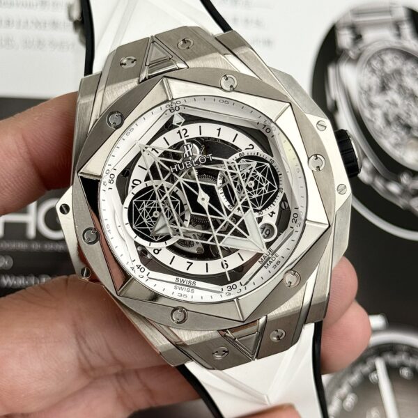 Dong Ho Hublot Big Bang Sang Bleu II Titanium Mau Trang Blue BBF 45mm 6 1