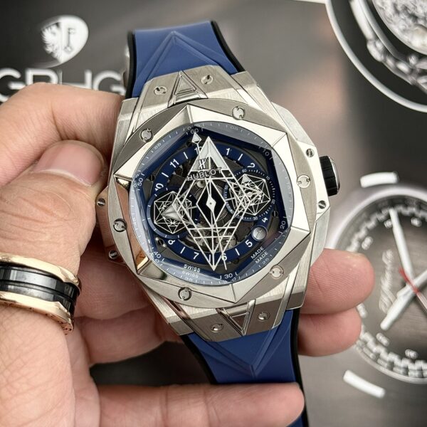 Dong Ho Hublot Big Bang Sang Bleu II Titanium Mau Xanh Blue BBF 45mm 2 1